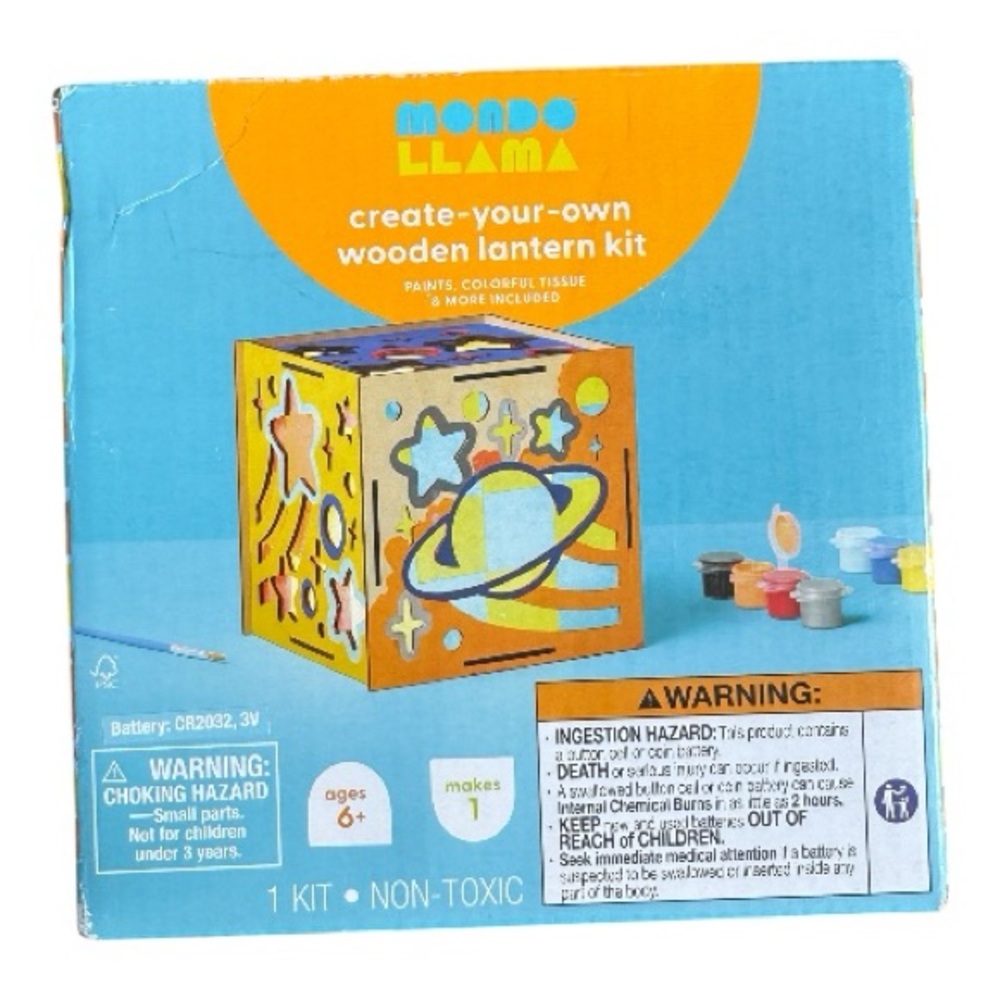 Mondo Llama Create-Your-Own Wooden Lantern Kit – Galaxy Design